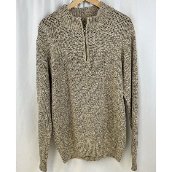 Red Head Men's Knit Heavyweight 1/4 Zip Sweater Brown Size L - Picture 1 of 10